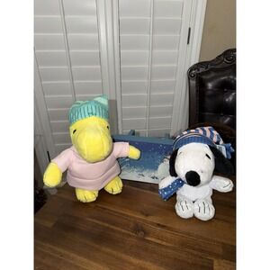 NWT Peanuts CVS Christmas Holiday Jacket WOODSTOCK And Peanuts Lot 11" Plush